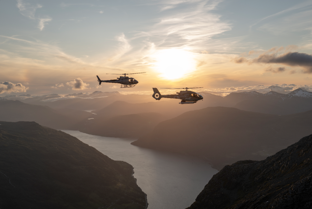 Geiranger per Hubschrauber