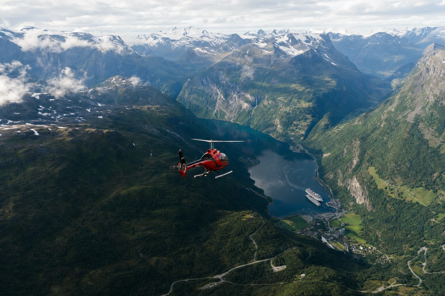 Geiranger blir større når du ser det ovenfra