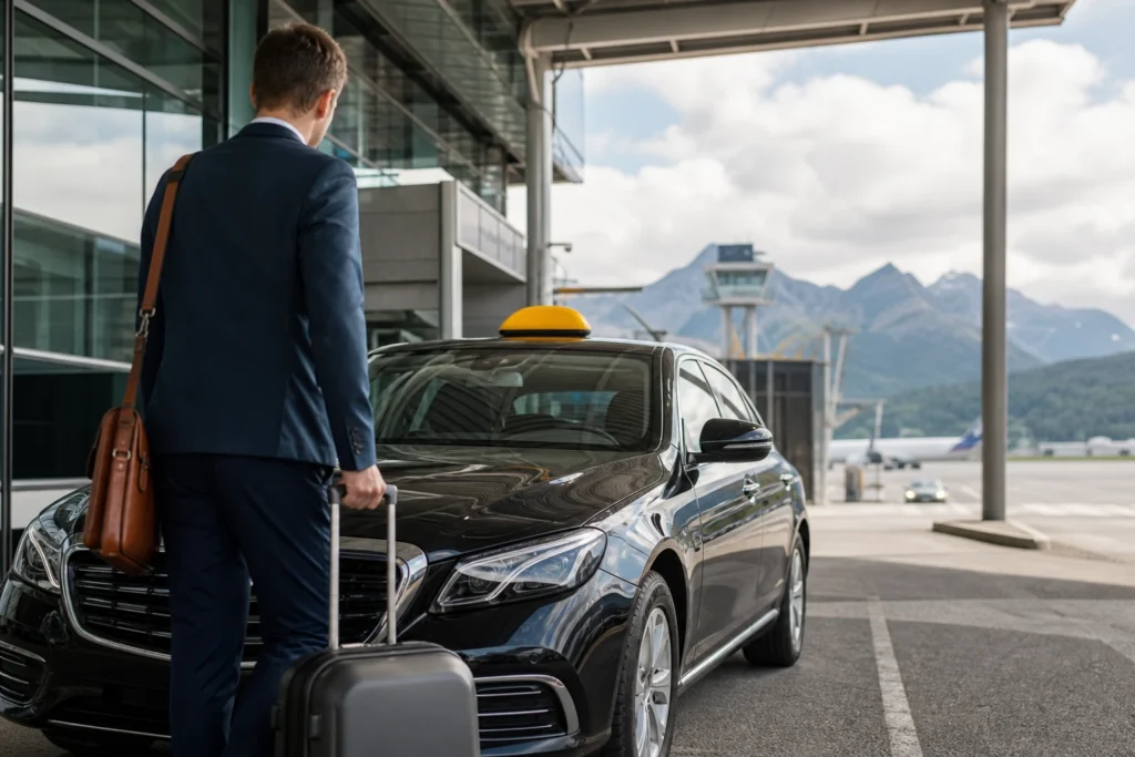 Mit dem Taxi vom Flughafen Ålesund nach Kjenndalen